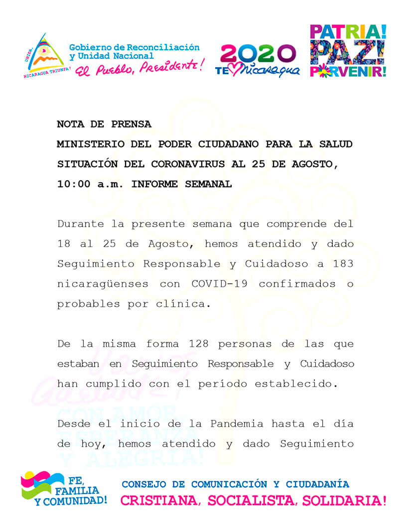 MINSA-CORONAVIRUS-NICARAGUA